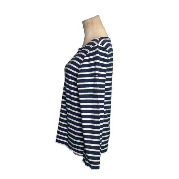 Saint James L'Afeur blue white striped long sleeves top size 4 - Picture 7 of 13